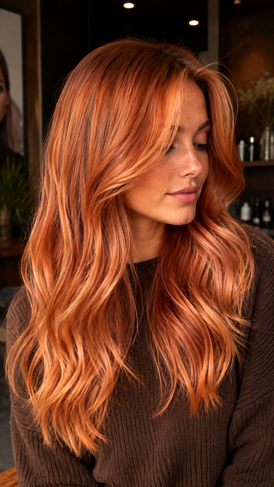 Copper Infused Apricot for Autumn - 25 Golden Apricot Hair Color Ideas