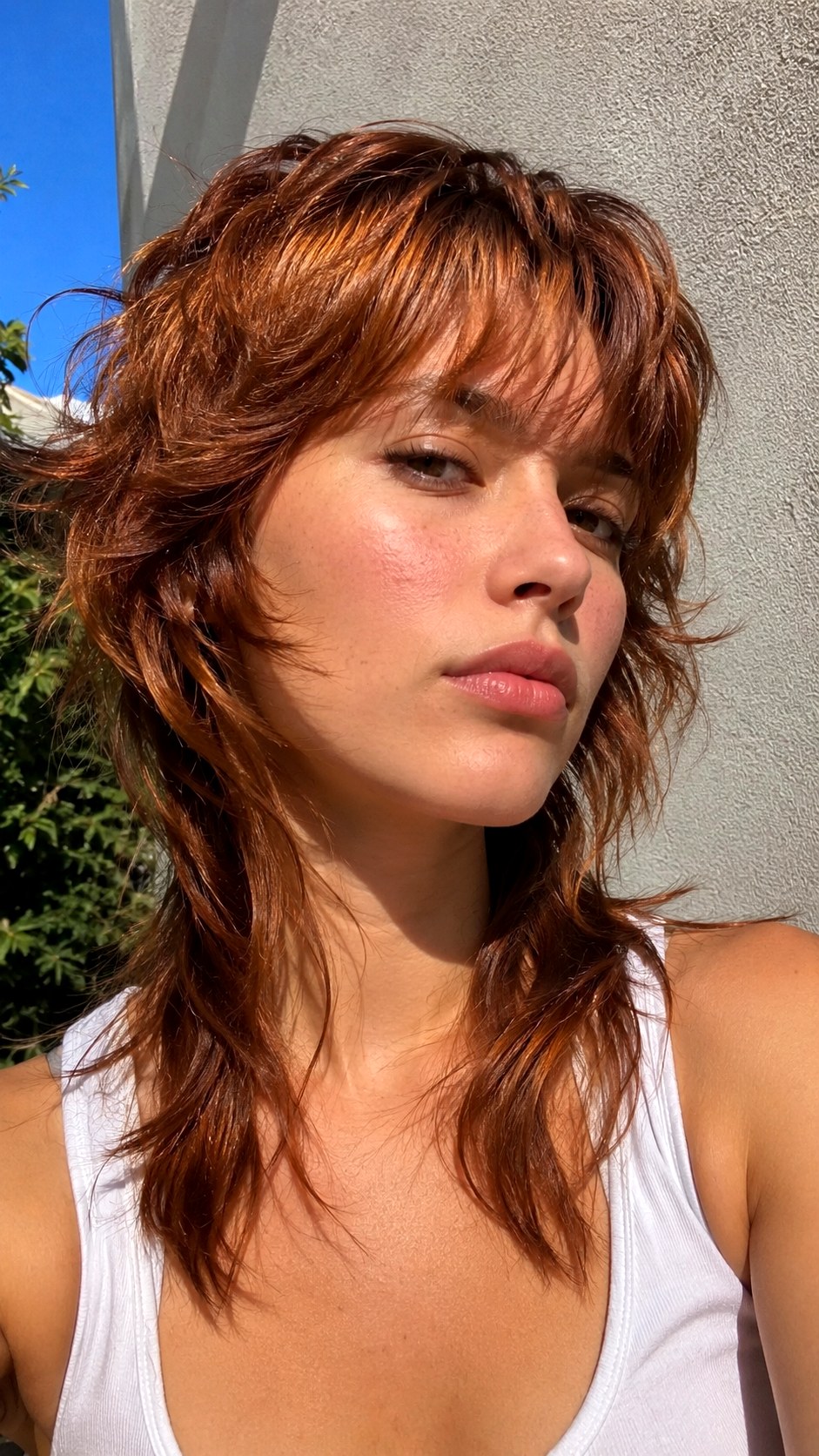 Copper Tinged Wolf Cut Style - 21 unstyled wolf cut hairstyle ideas