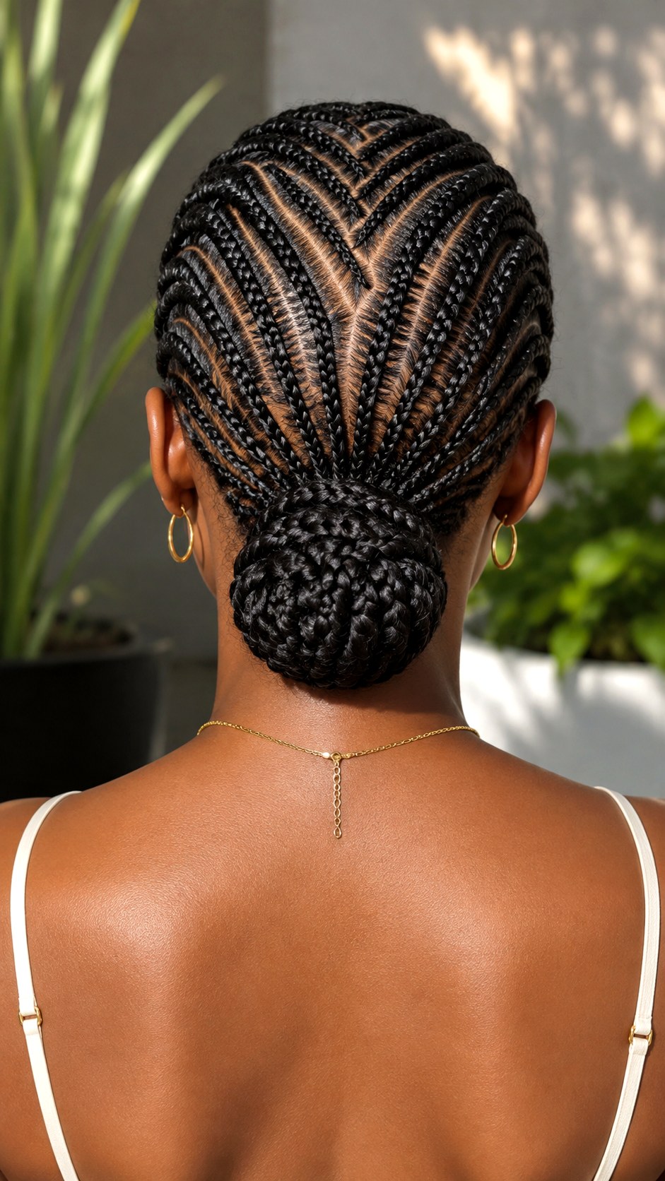 Cornrow Design Low Bun Updo - 23 low bun prom hairstyles ideas