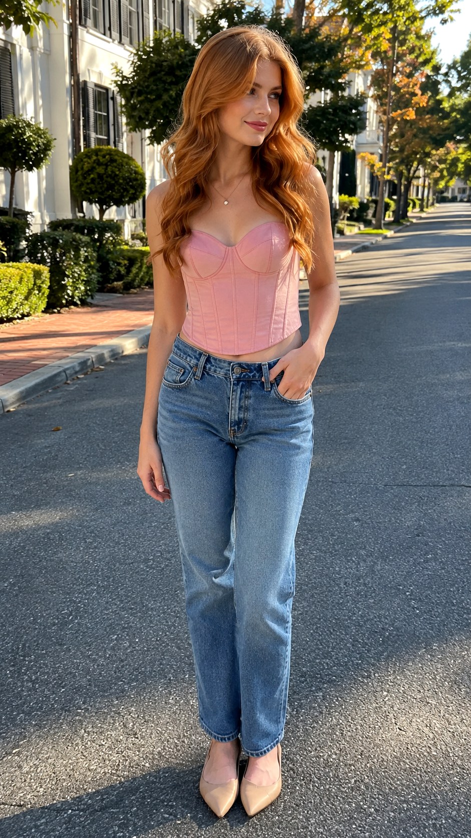 Corset Detail Hoco Jean Outfit - 25 hoco jean outfit ideas
