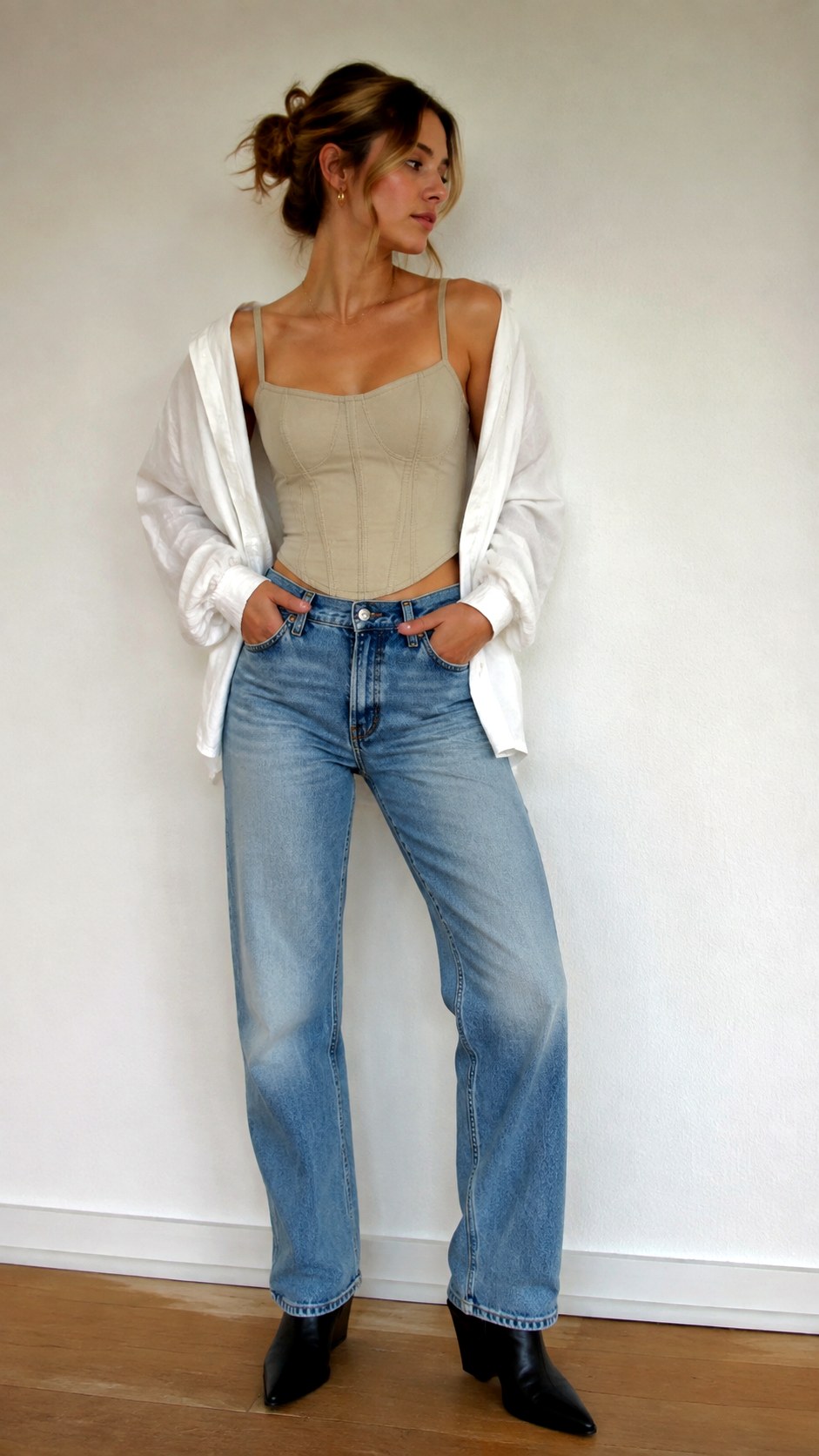 Corset Top Jean OOTD Ideas - 22 jean ootd outfit ideas