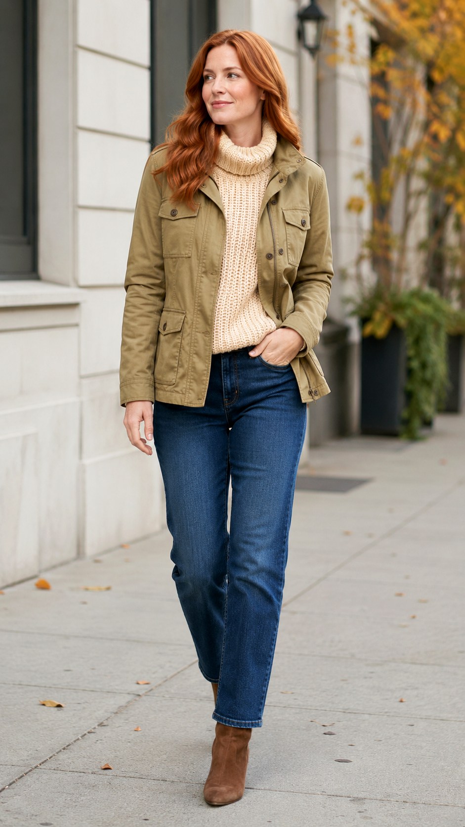 Cozy Chunky Knit Field Jacket - 25 field jacket outfit ideas