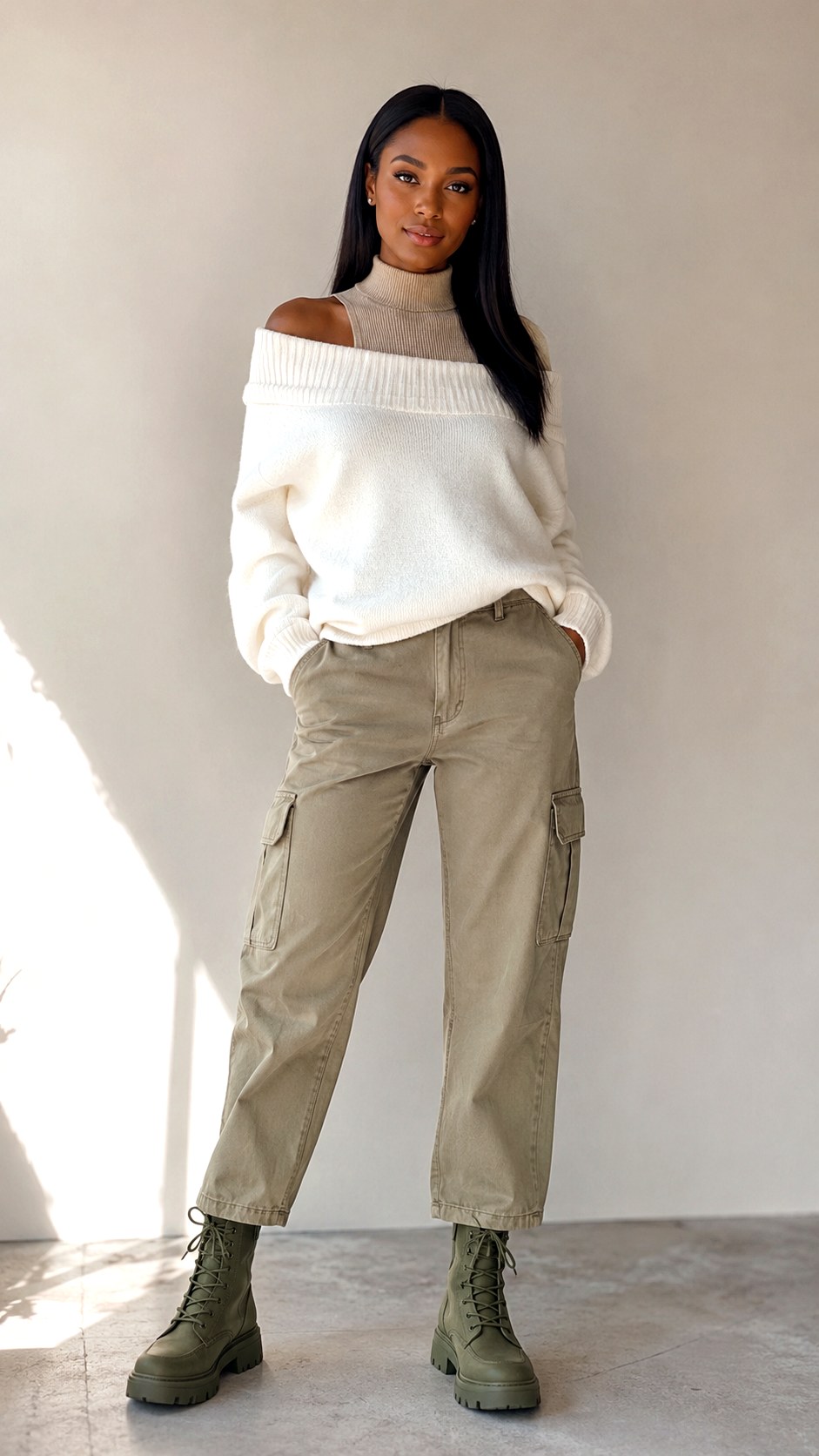 Cozy White Off Shoulder Sweater Layering - 24 white off shoulder sweater outfit ideas