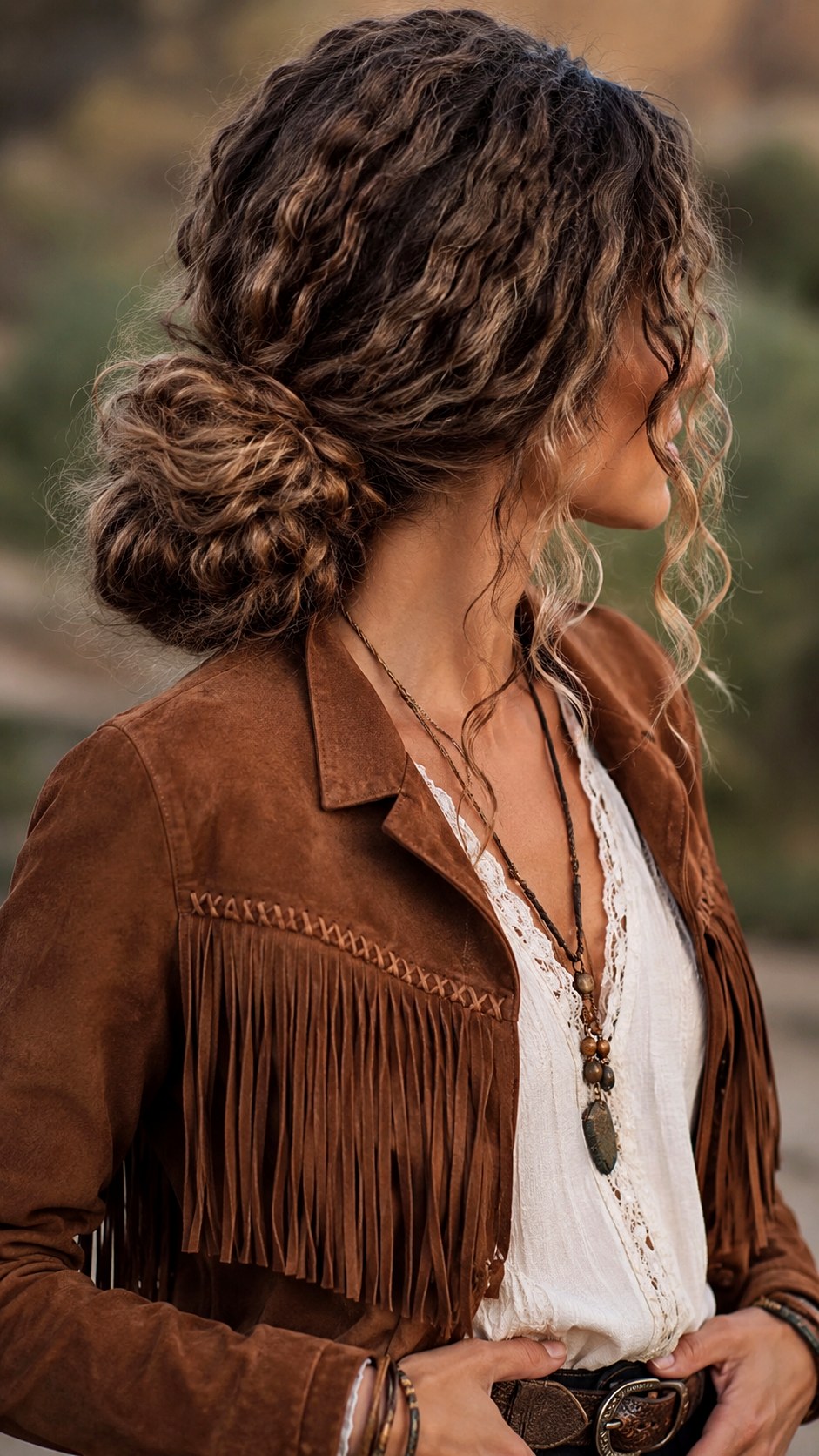 Crimped Textured Bohemian Bun - 23 elegant bun hairstyles classy ideas