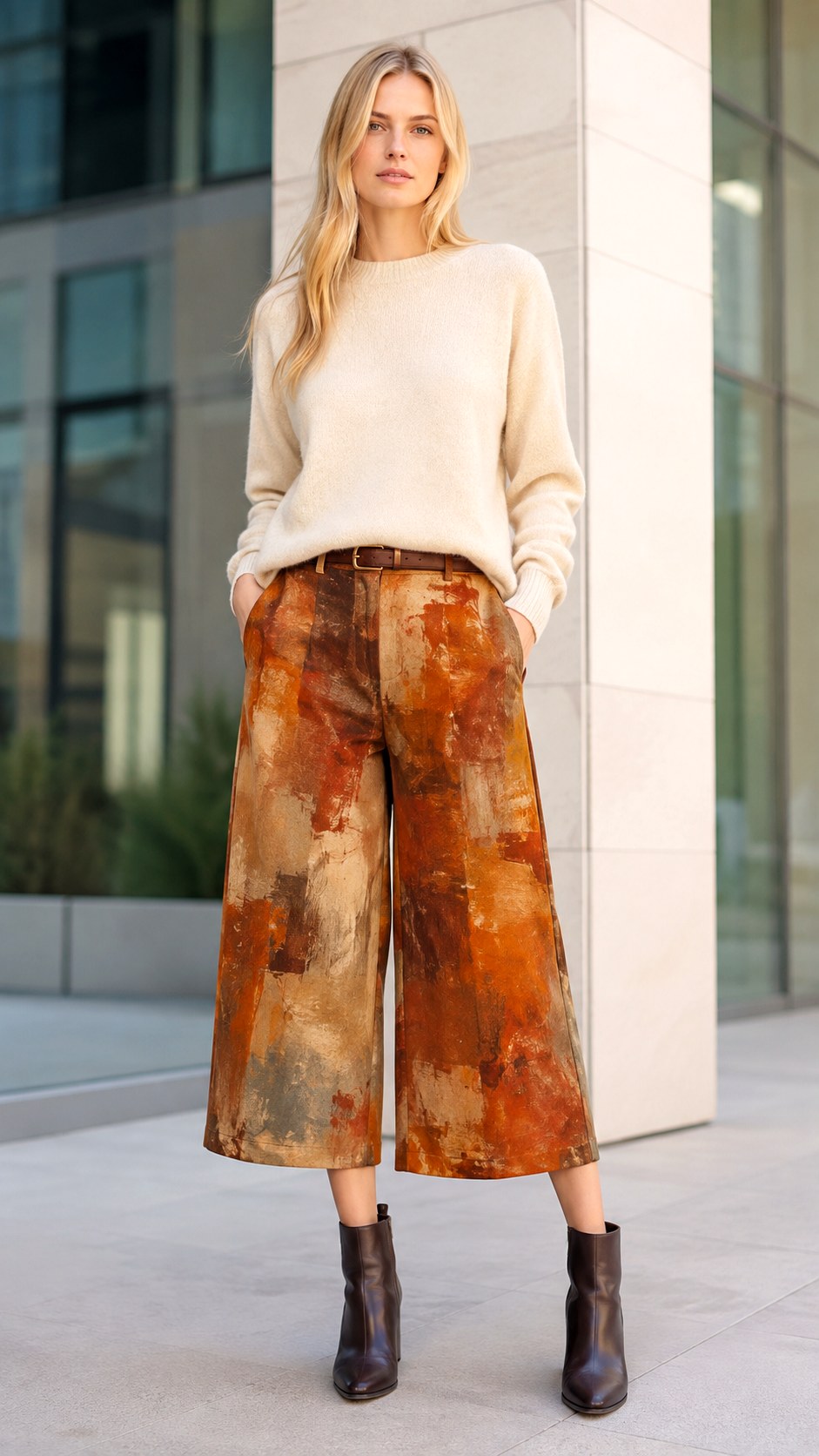 Crisp Autumn Senior Painted Pant Outfit Ideas - 20 senior painted pant outfit ideas