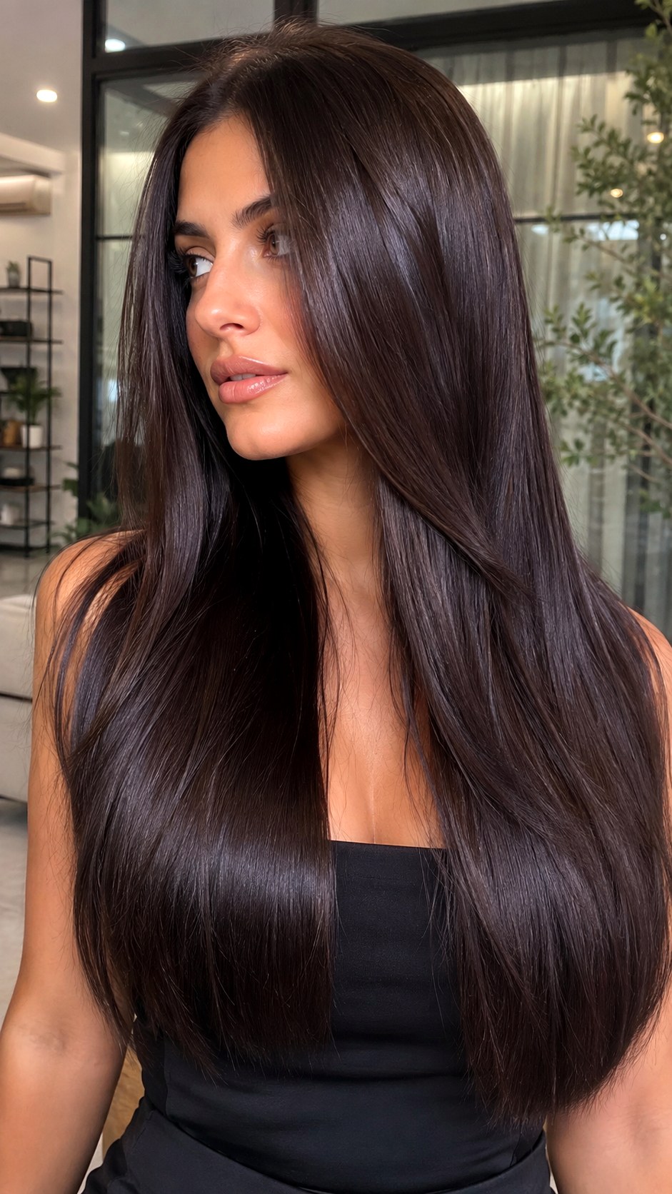 Dark Truffle Brown Glossy Finish - 24 Brunette Hair Color Ideas