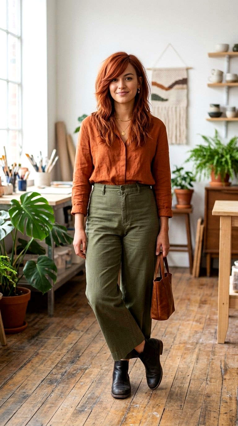 Deep Parted Copper Bangs Style - 21 curtain bangs copper ideas