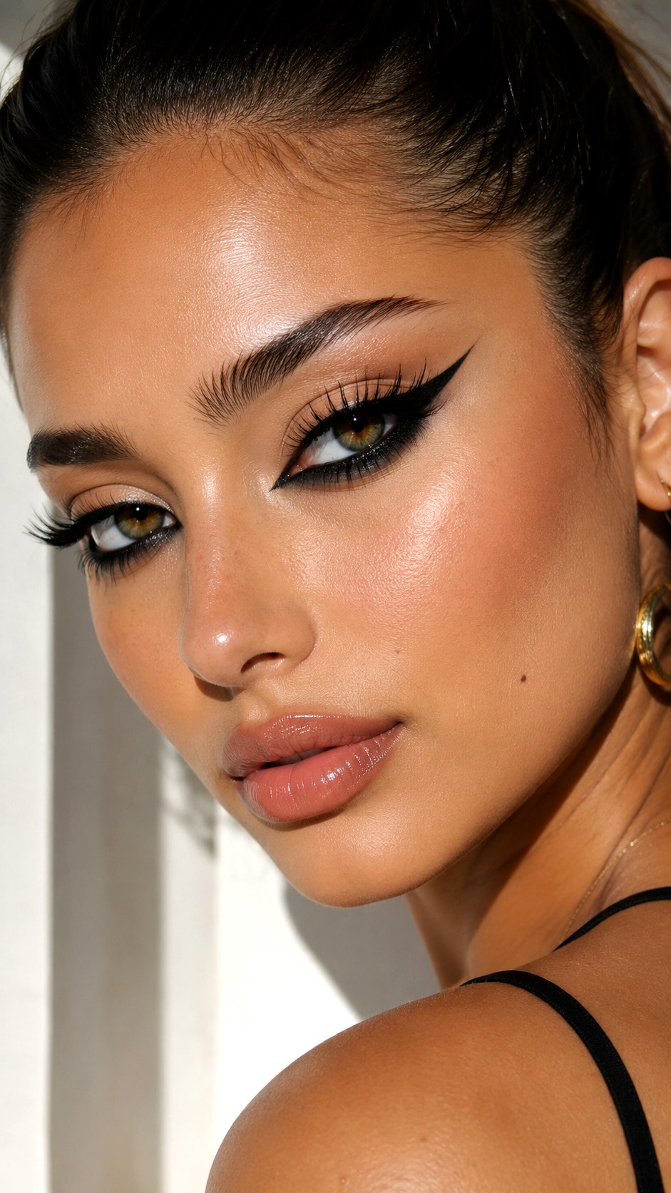 Dramatic Black Siren Eyes Style - 24 Olive Skin Makeup Looks