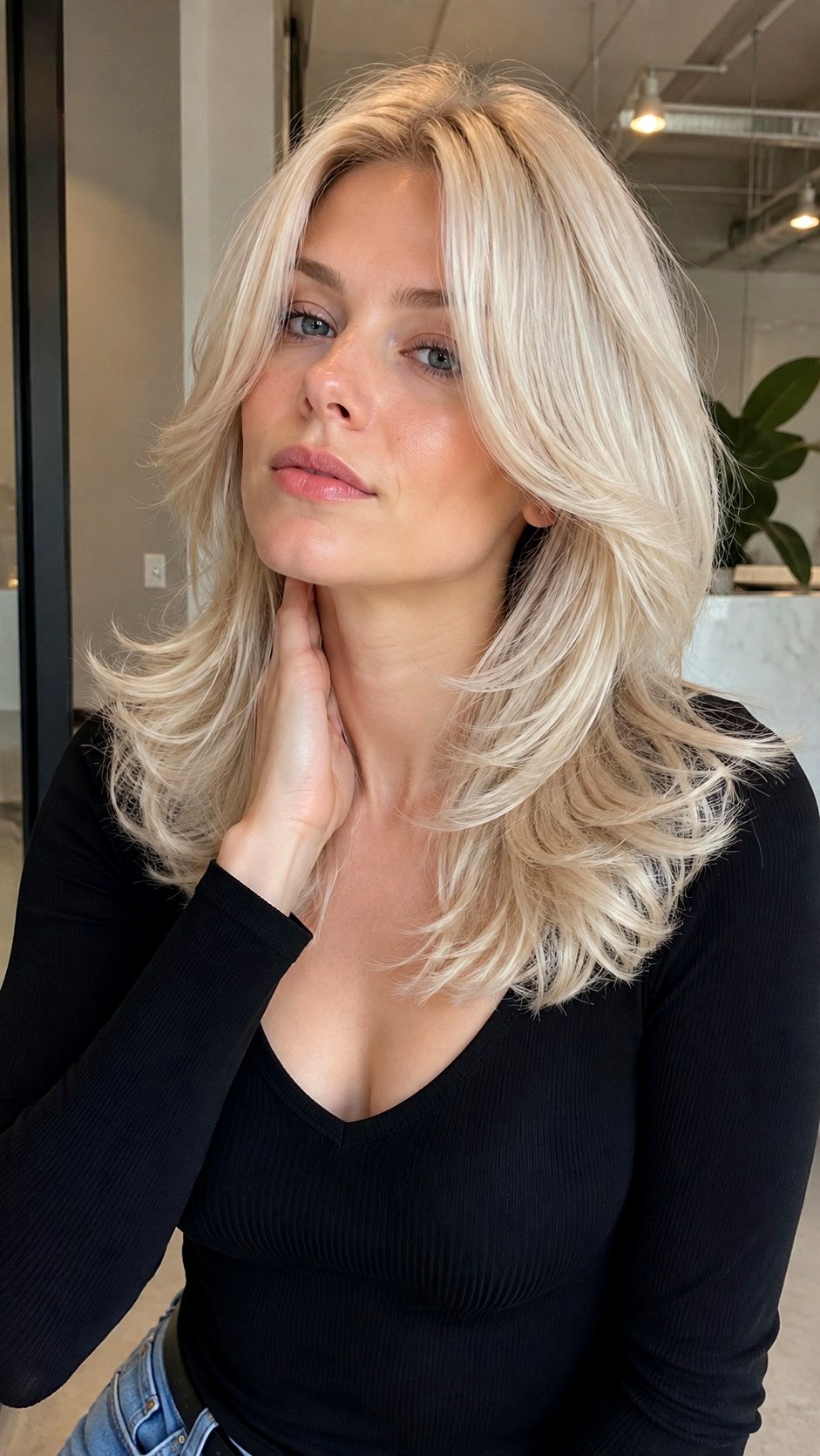 Edge Defined Layers With Curled Ends - 24 layers hair medium ideas