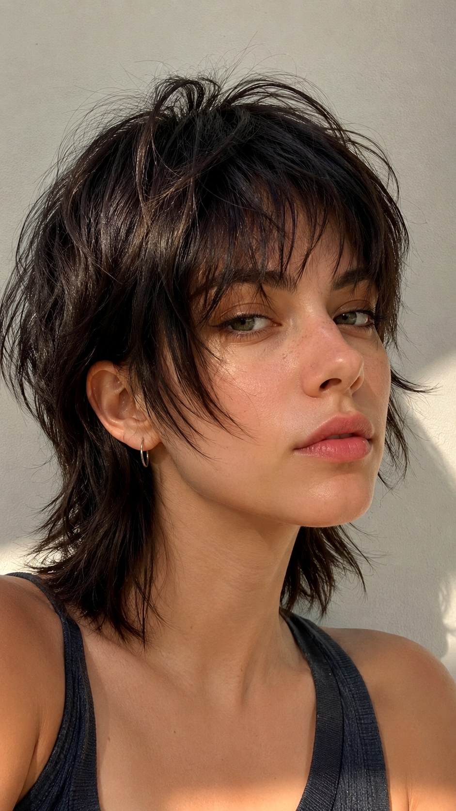 Edgy Short Wolf Cut with Bangs - 25 long wolf cut hairstyle ideas
