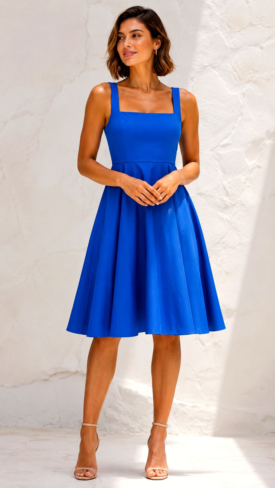 Elegant Square Neck Sundress - 25 sun dress ideas