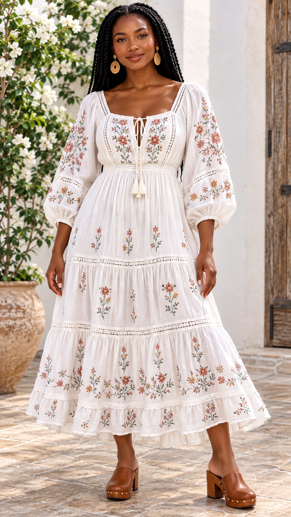 Embroidered Peasant White Summer Dress Boho - 24 white summer dress boho ideas