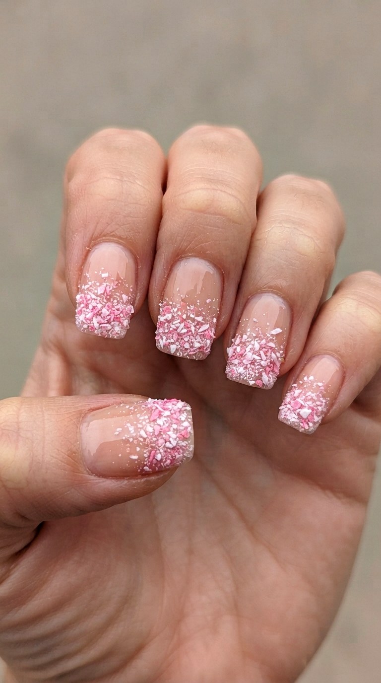 Eraser Dust Glitter Nails - 21 school nail art designs