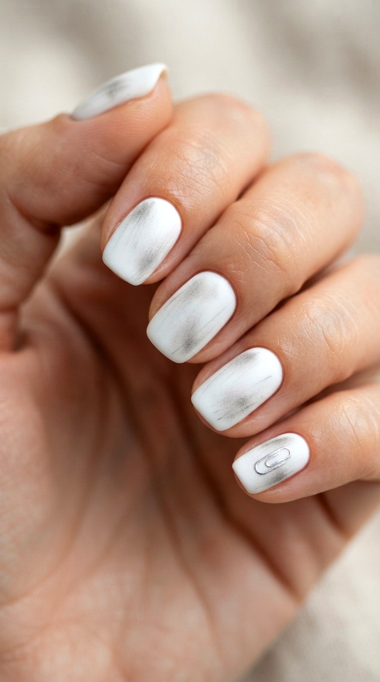 Eraser Smudge Nail Art - 22 cute back to school nail art design