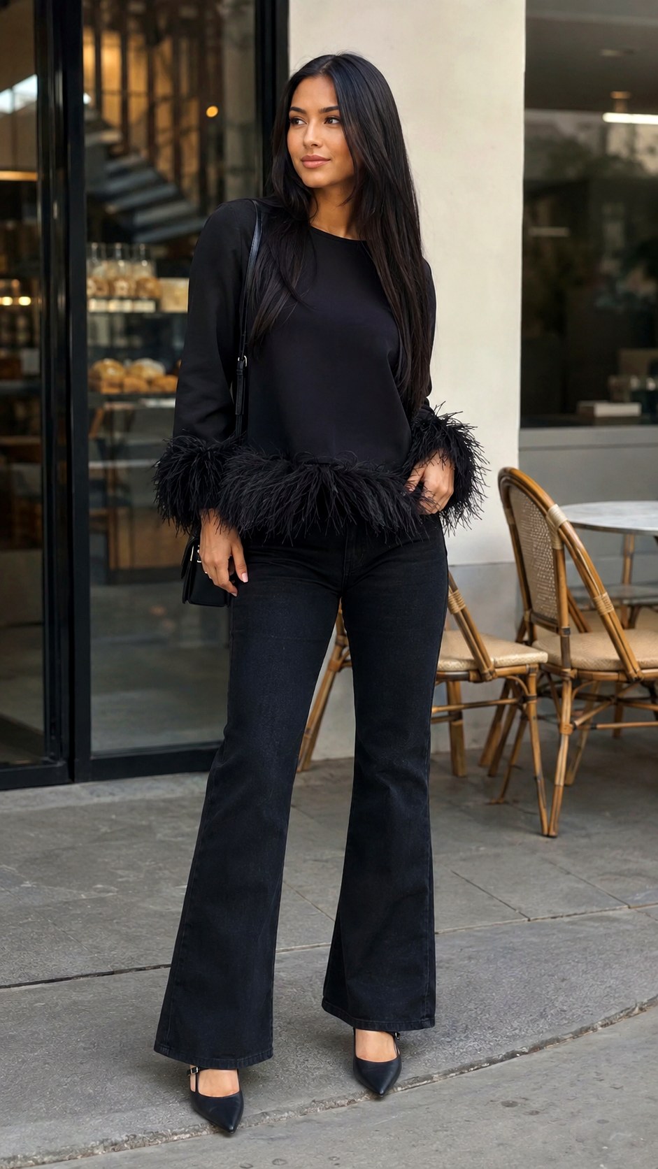 Feather Detail Hoco Jean Outfit - 25 hoco jean outfit ideas