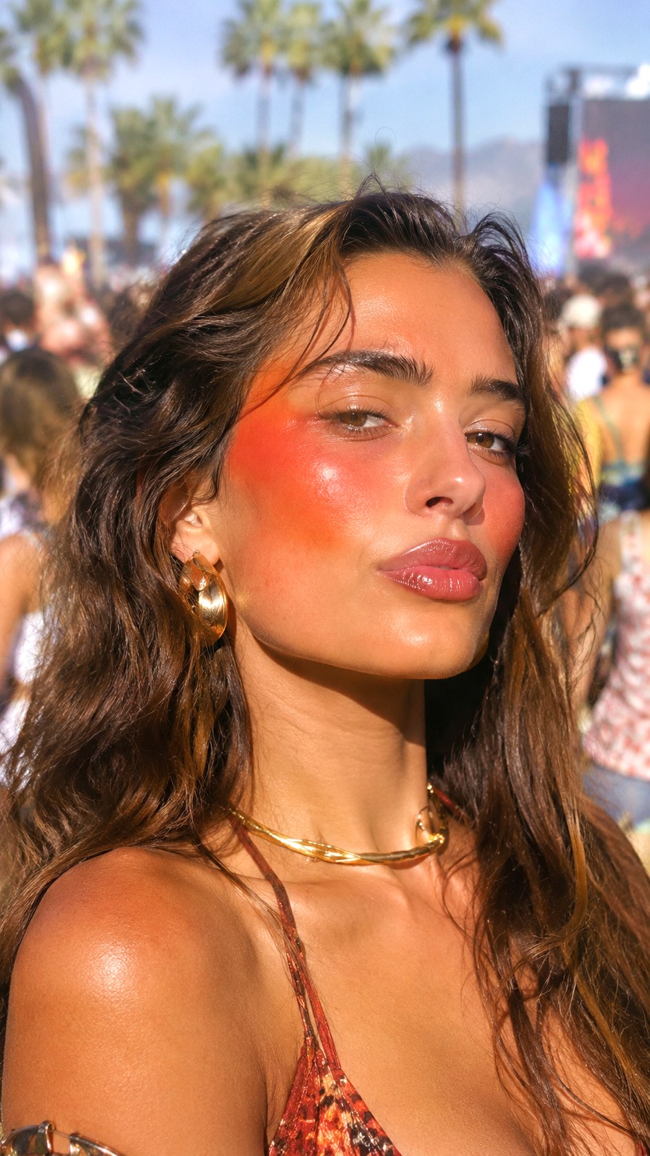 Fiery Red Orange Summer Statement - 25 Jelly Blush Makeup Ideas