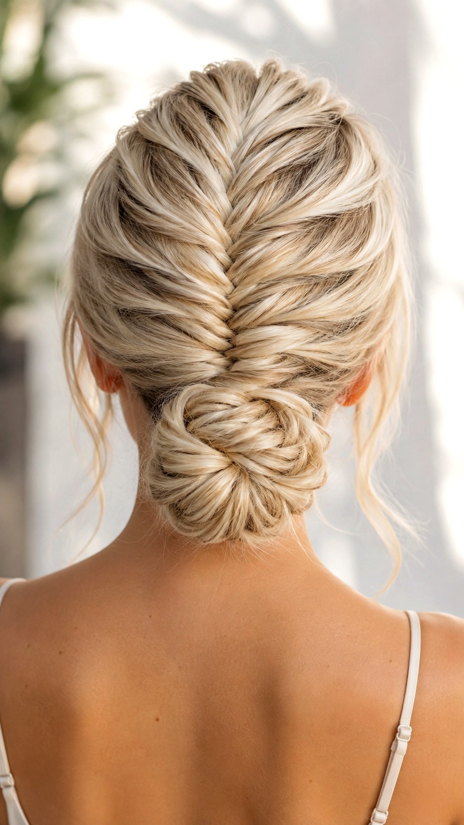 Fishtail Braided Low Bun - 23 low bun prom hairstyles ideas