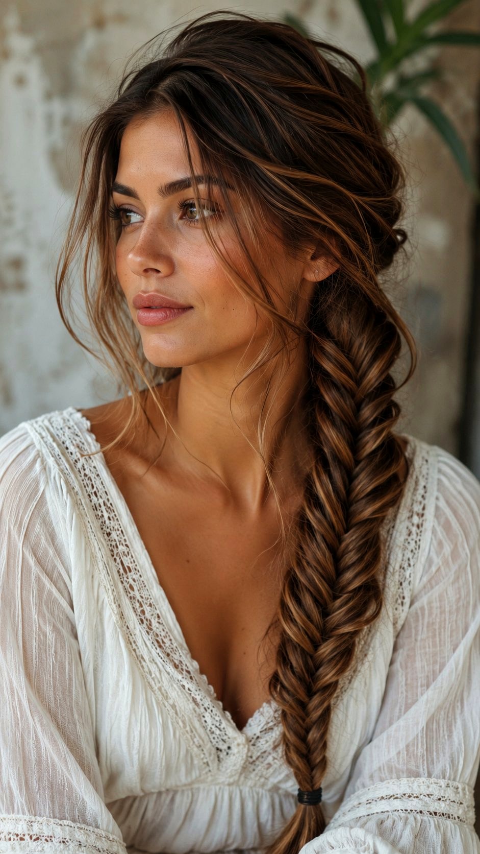 Fishtail Side Braid Design - 20 Hair Style Ideas