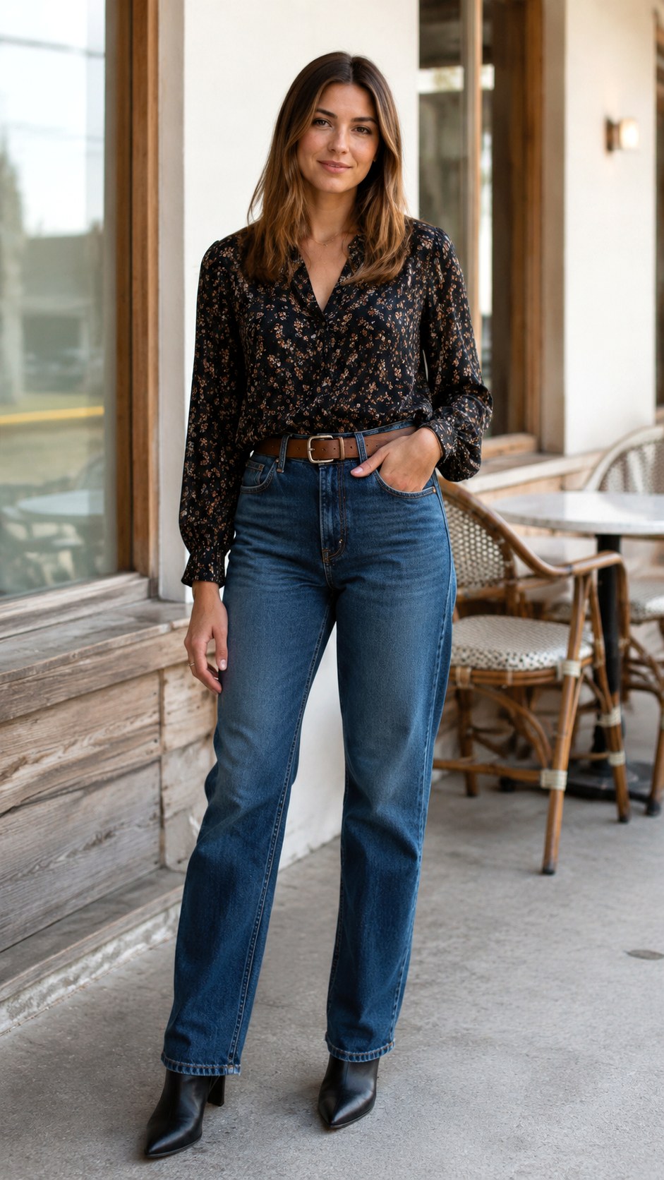 Floral Blouse Jean OOTD Ideas - 22 jean ootd outfit ideas