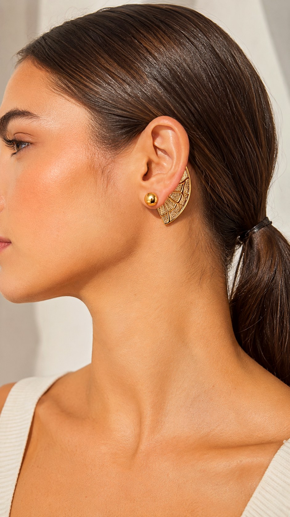 Front to Back Double Earrings - 21 jewelry inspo gold ideas
