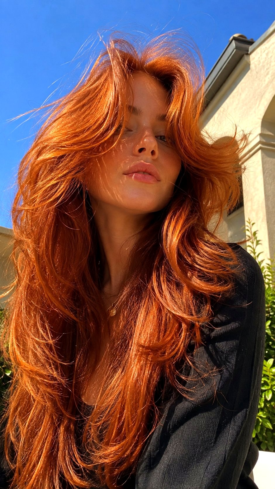 Ginger Spice Layered Waves - 21 Copper Red Hair Color Ideas