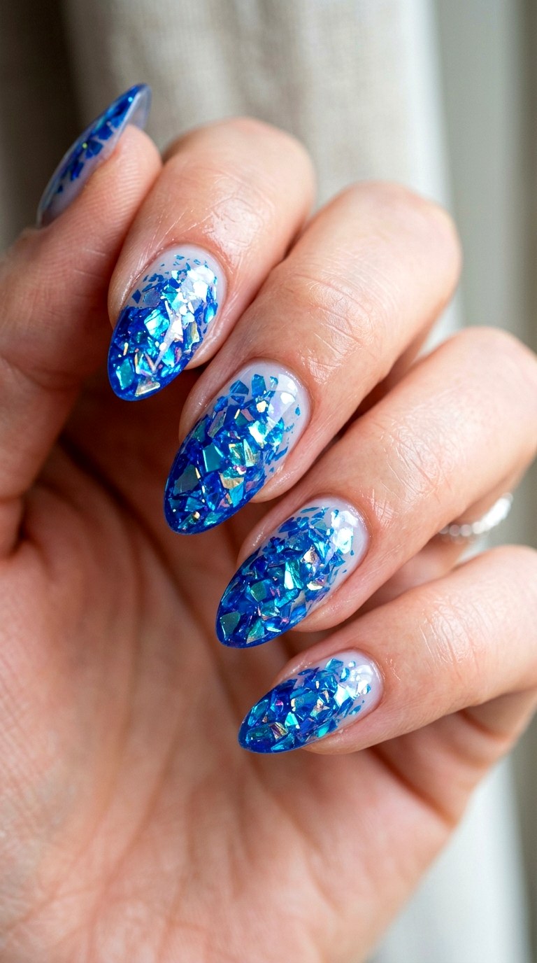 Glass Nails Bright Blue Nails - 22 bright blue nails