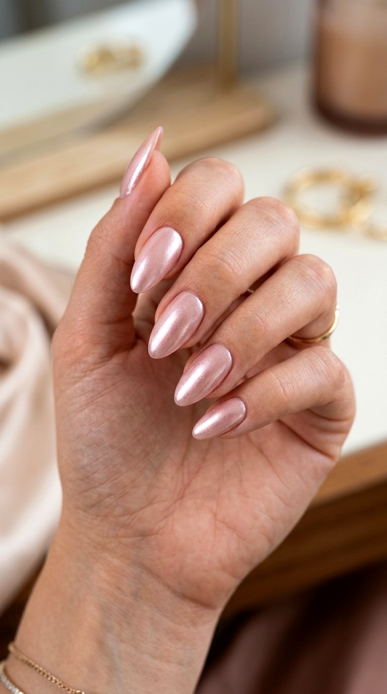 Glazed Donut Chrome Finish - 24 Easy Nail Design Ideas