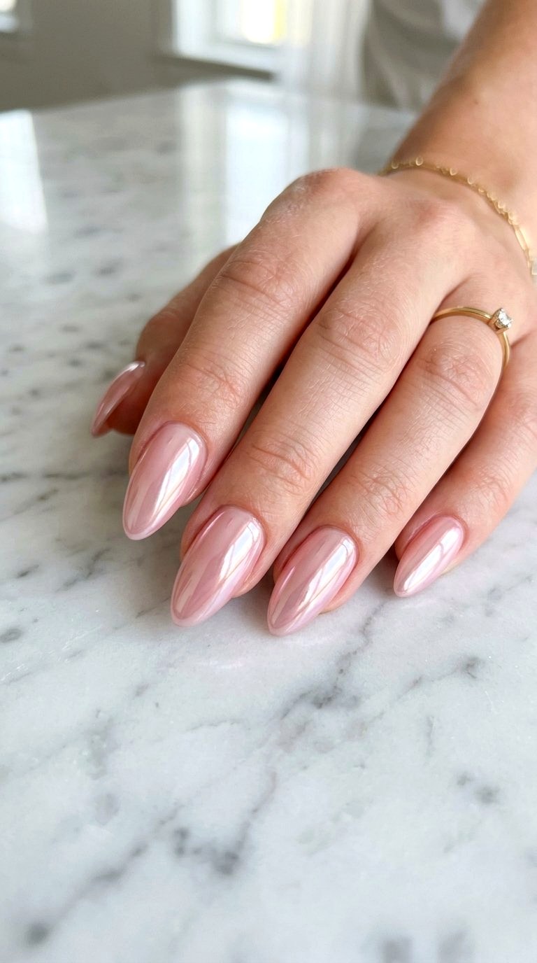 Glazed Donut Chrome Finish - 21 Nail Art at Home Ideas