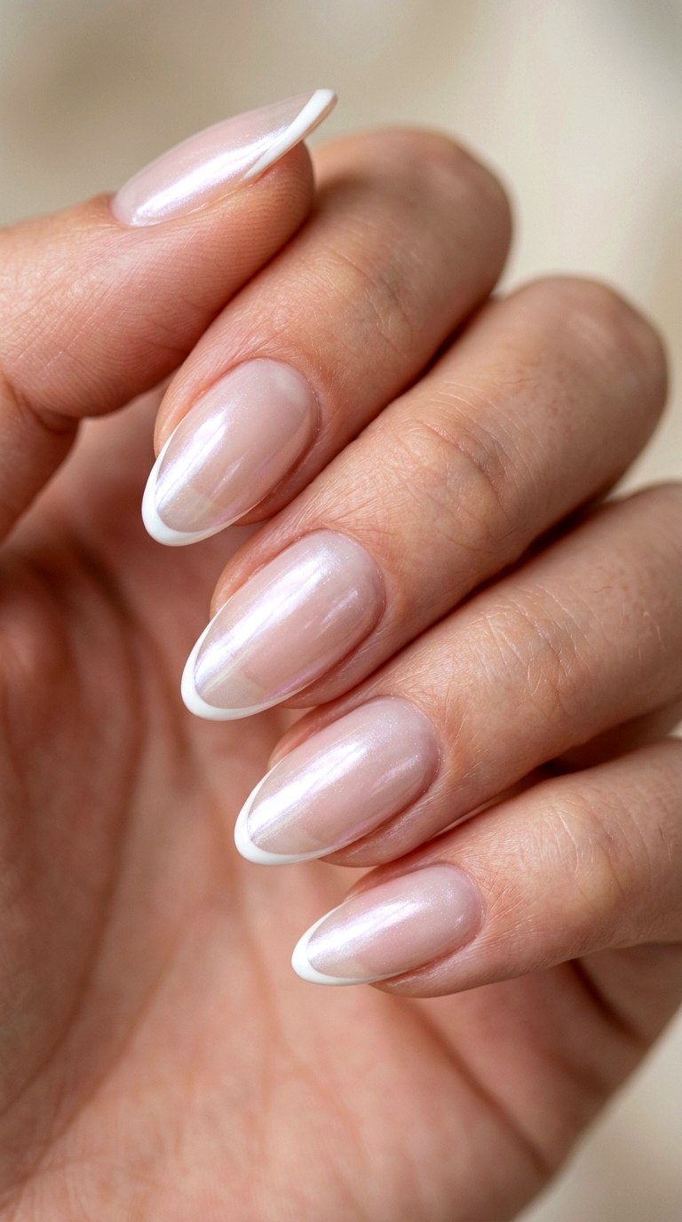 Glazed Donut Thin French Tip - 23 thin french tip nail art designs