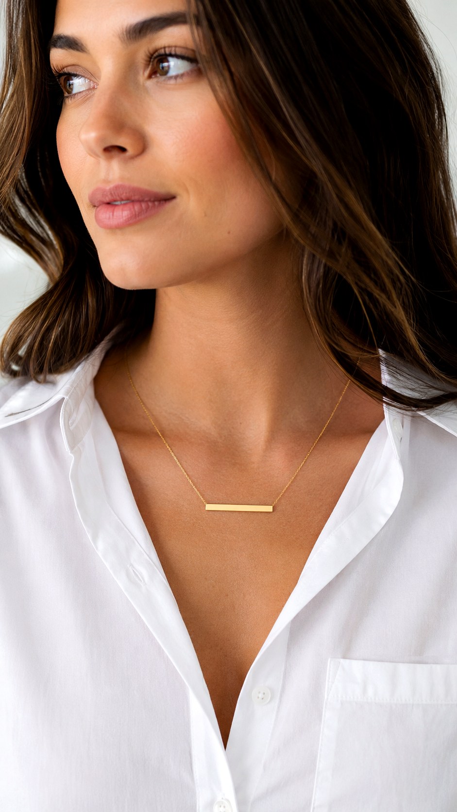 Gold Bar Pendant Necklaces - 23 gold jewelry ideas