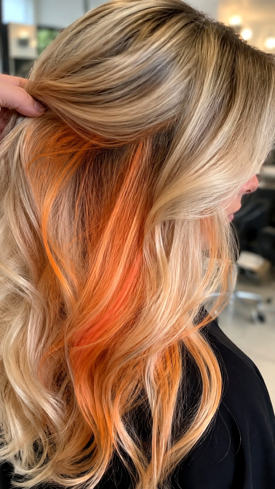 Golden Apricot Peekaboo Highlights - 25 Golden Apricot Hair Color Ideas