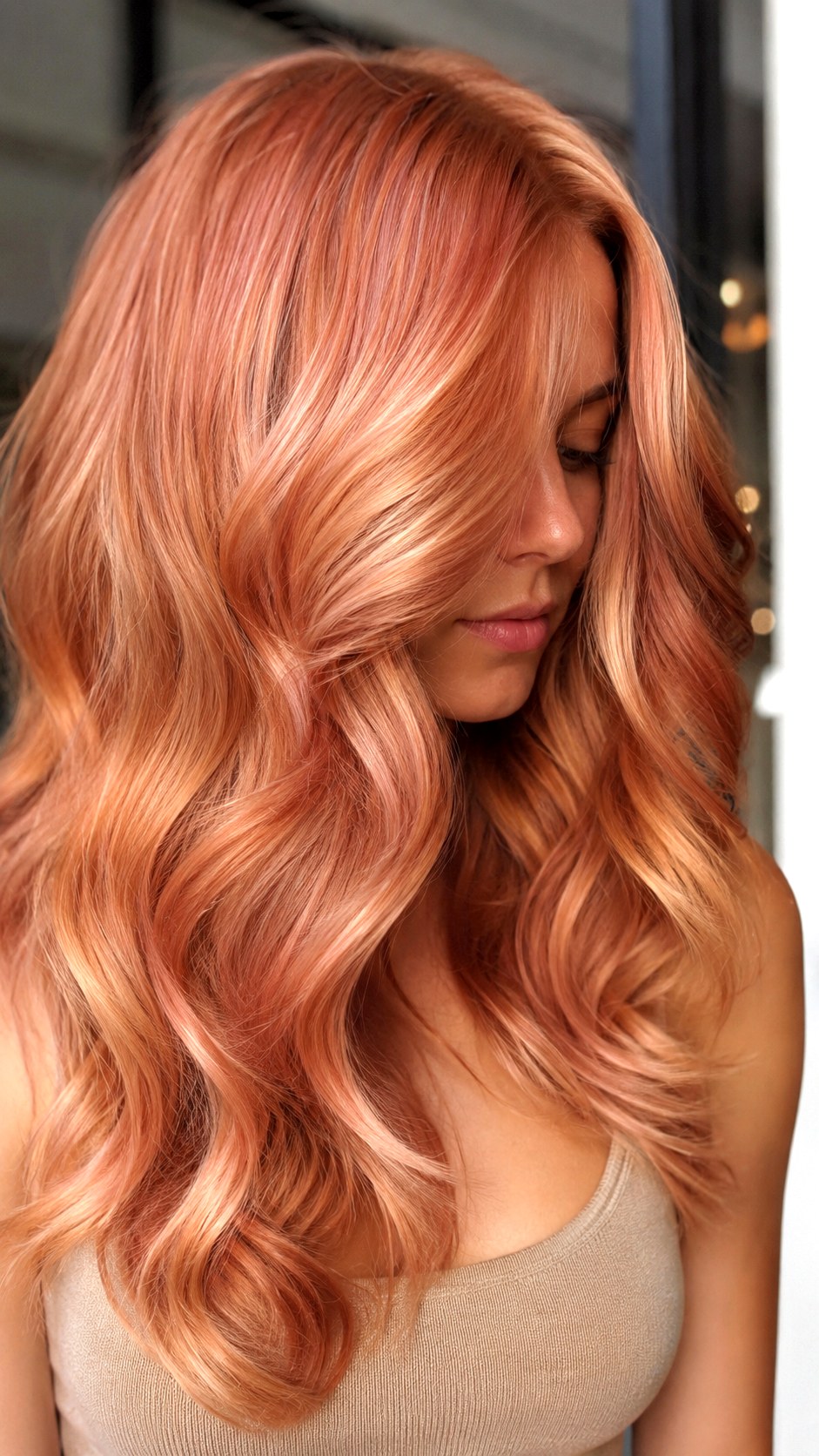 Golden Apricot and Rose Gold Blend - 25 Golden Apricot Hair Color Ideas