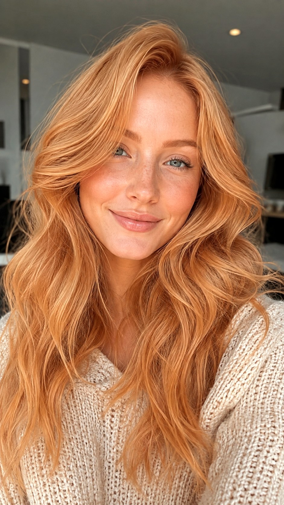 Golden Apricot with Strawberry Undertones - 25 Golden Apricot Hair Color Ideas