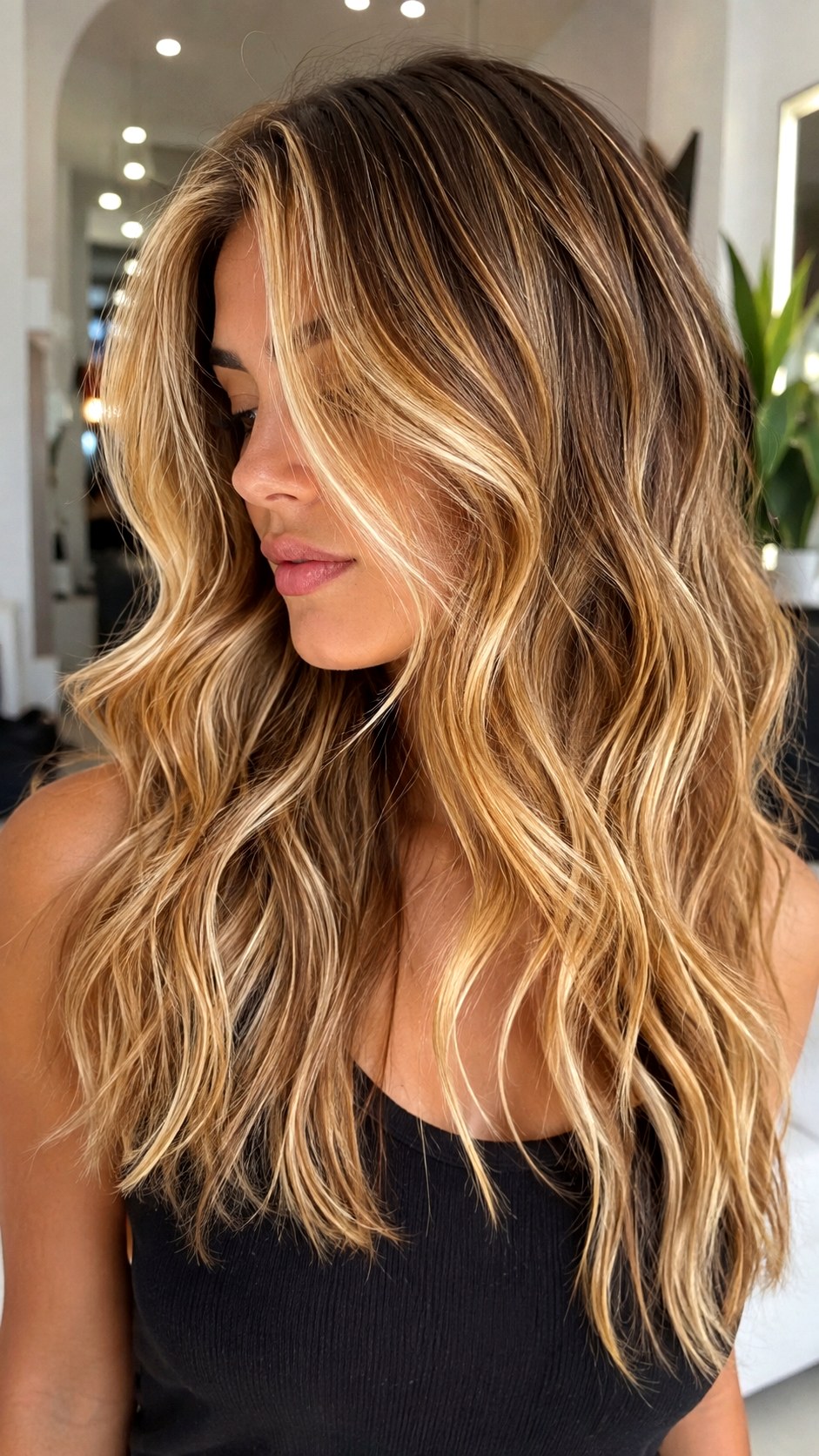 Golden Honey Blonde Foilayage - 24 Honey Blonde Hair Color Ideas