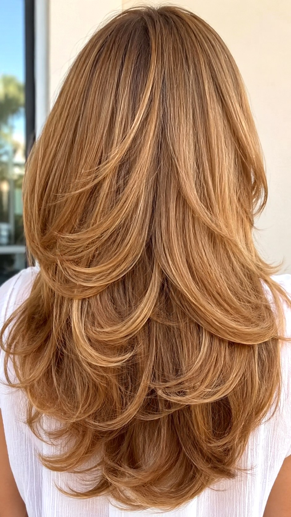 Golden Honey Butterfly Layers - 23 butterfly haircut long layers ideas
