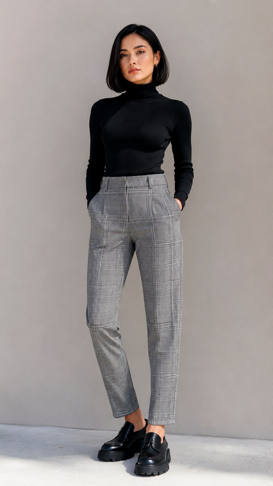 Grey Plaid Tailored Homecoming Pant Outfit - 22 homecoming pant outfit ideas