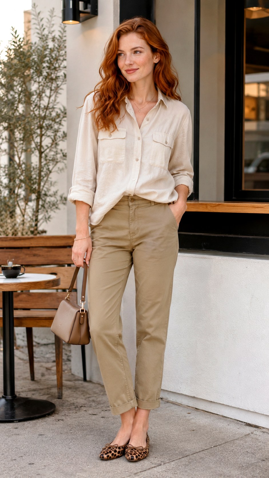 Half Tucked Utility Shirt Chinos - 22 utility shirt outfit ideas