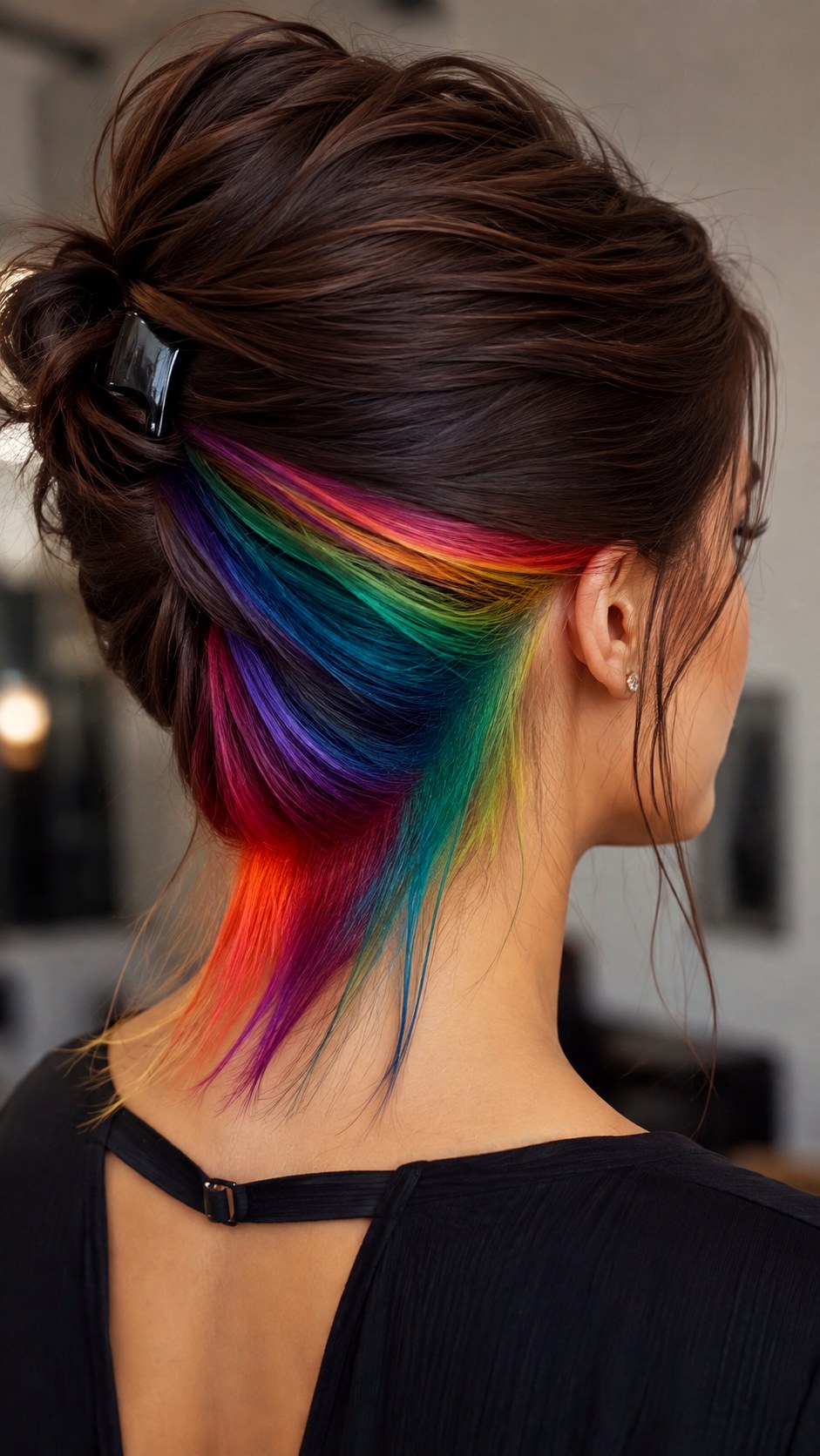 Hidden Rainbow Peekaboo - 22 Rich Chocolate Brown Hair Ideas