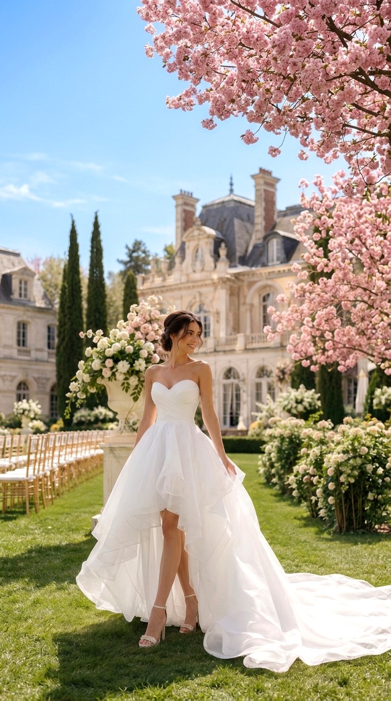 High Low Hemline Bridal Styles - 22 Dream Wedding Dresses Ideas