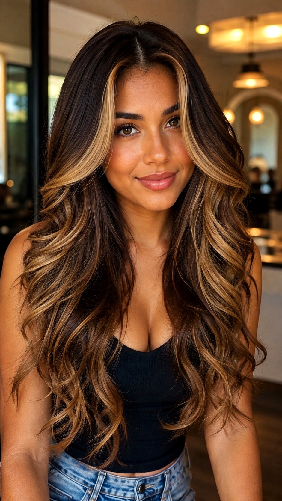 Honey Blonde Money Pieces - 23 Hair Color Ideas for Olive Skin