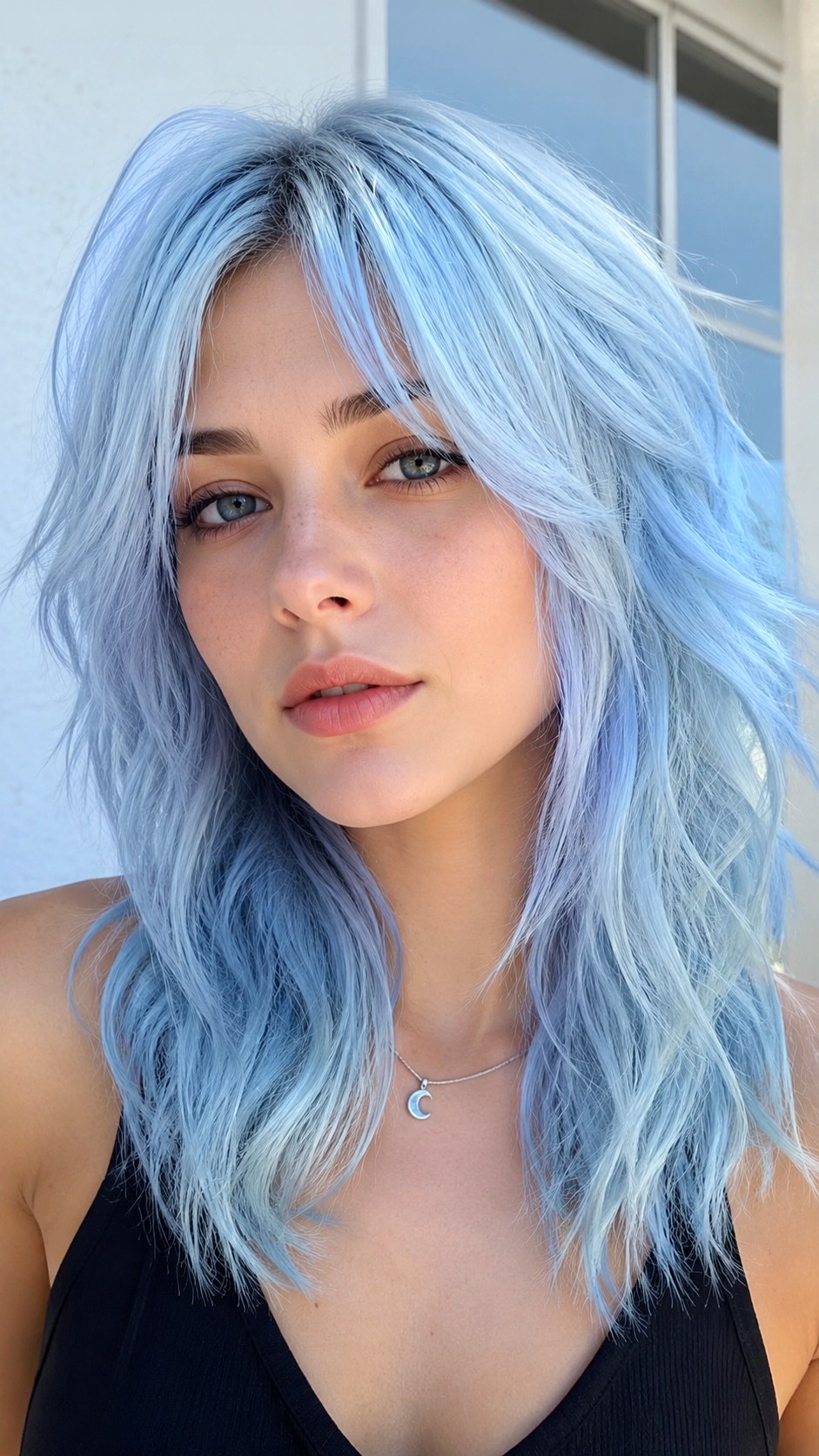 Icy Blue Soft Wolf Cut - 24 soft wolf cut hairstyle ideas