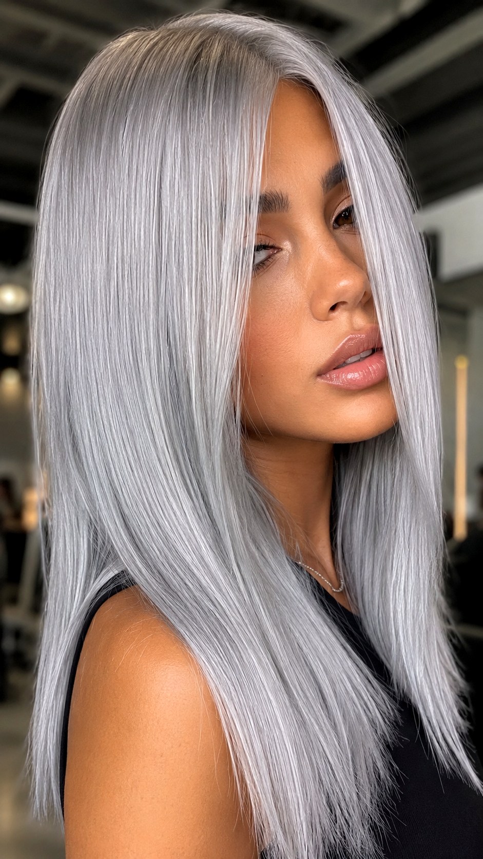 Icy Silver For Striking Cool Tones - 23 Hair Color Ideas