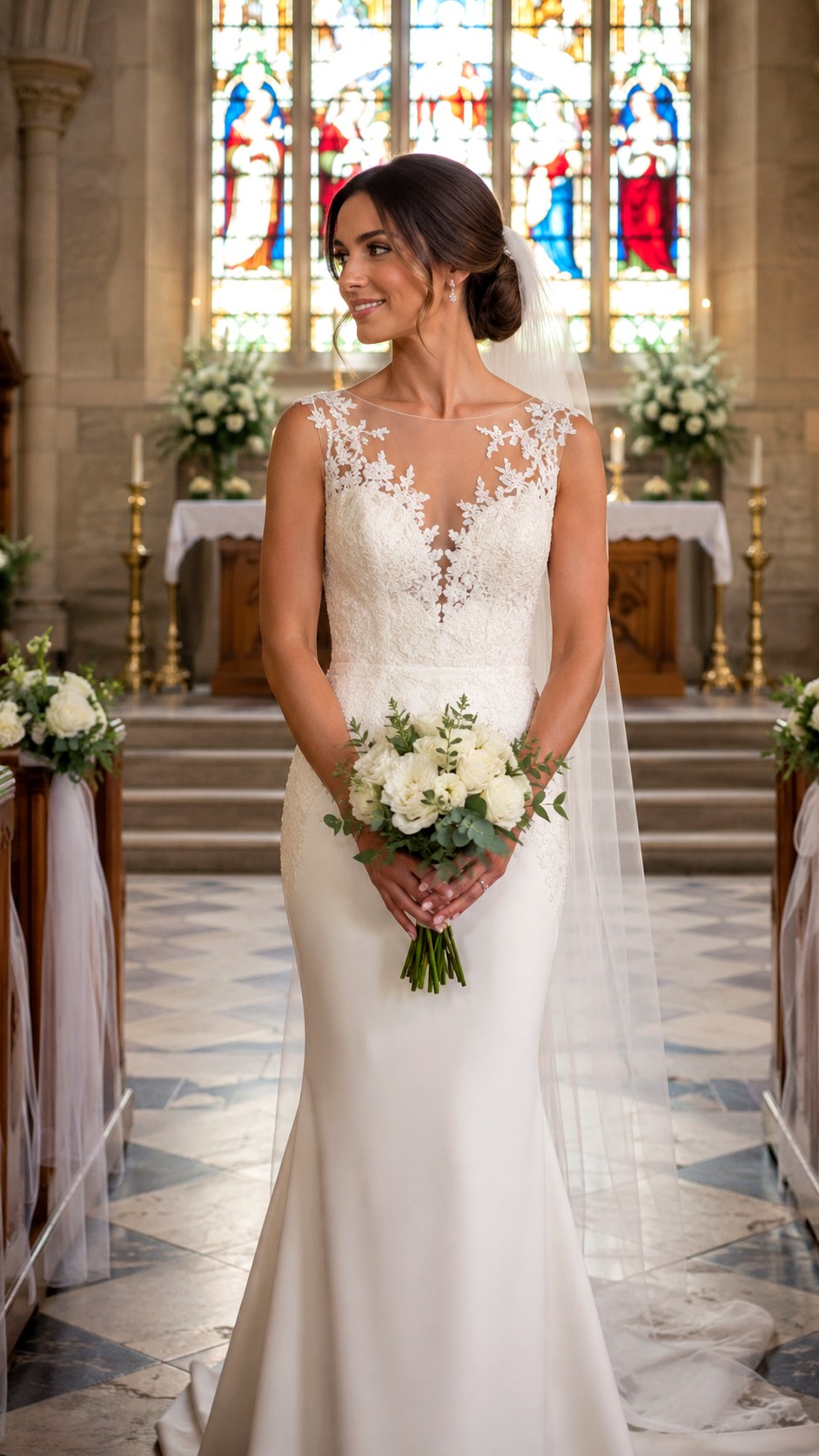 Illusion Neckline Wedding Gowns - 22 Dream Wedding Dresses Ideas