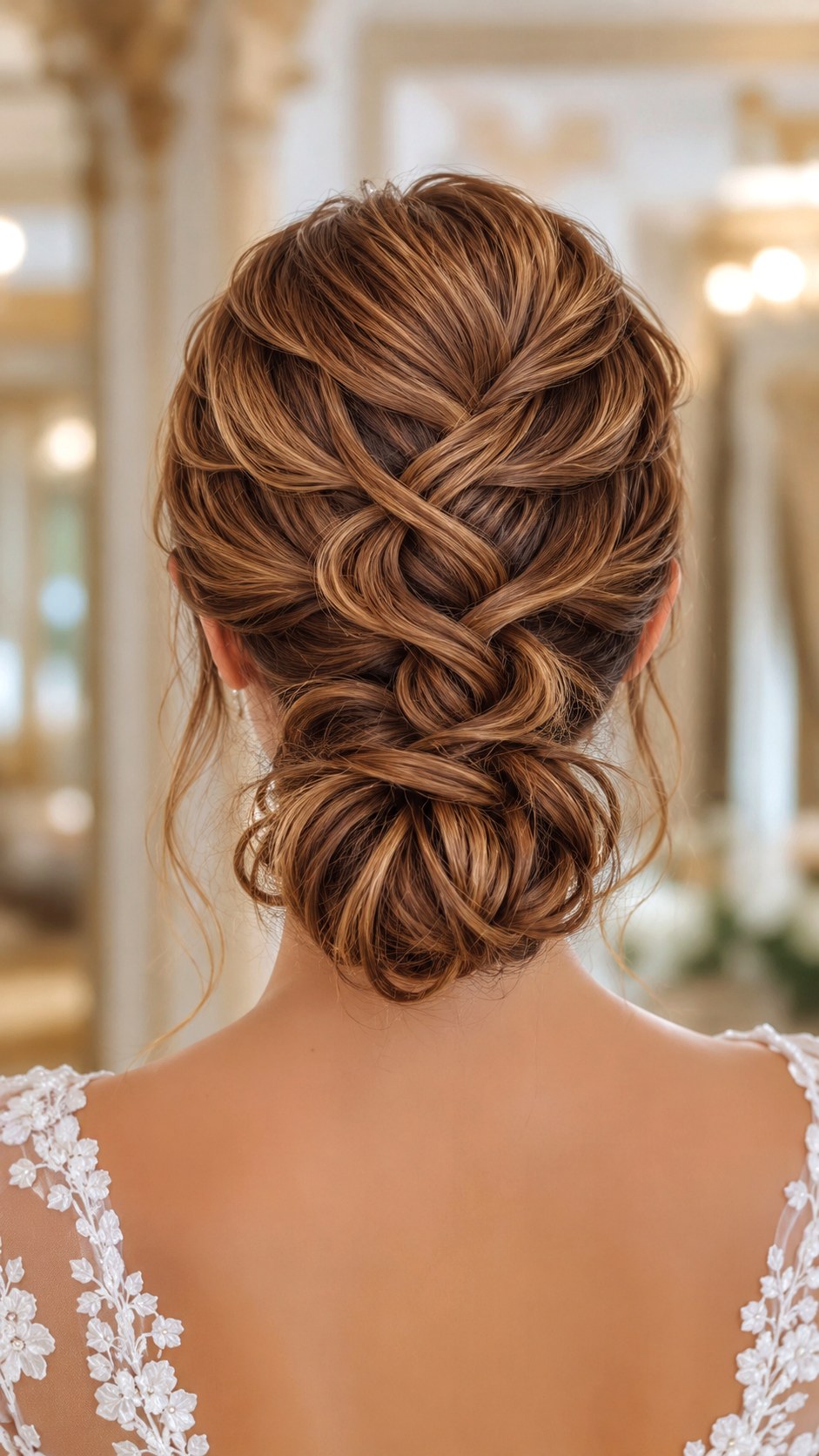Infinity Braid Low Bun Wedding Updo - 25 low bun hairstyles wedding ideas