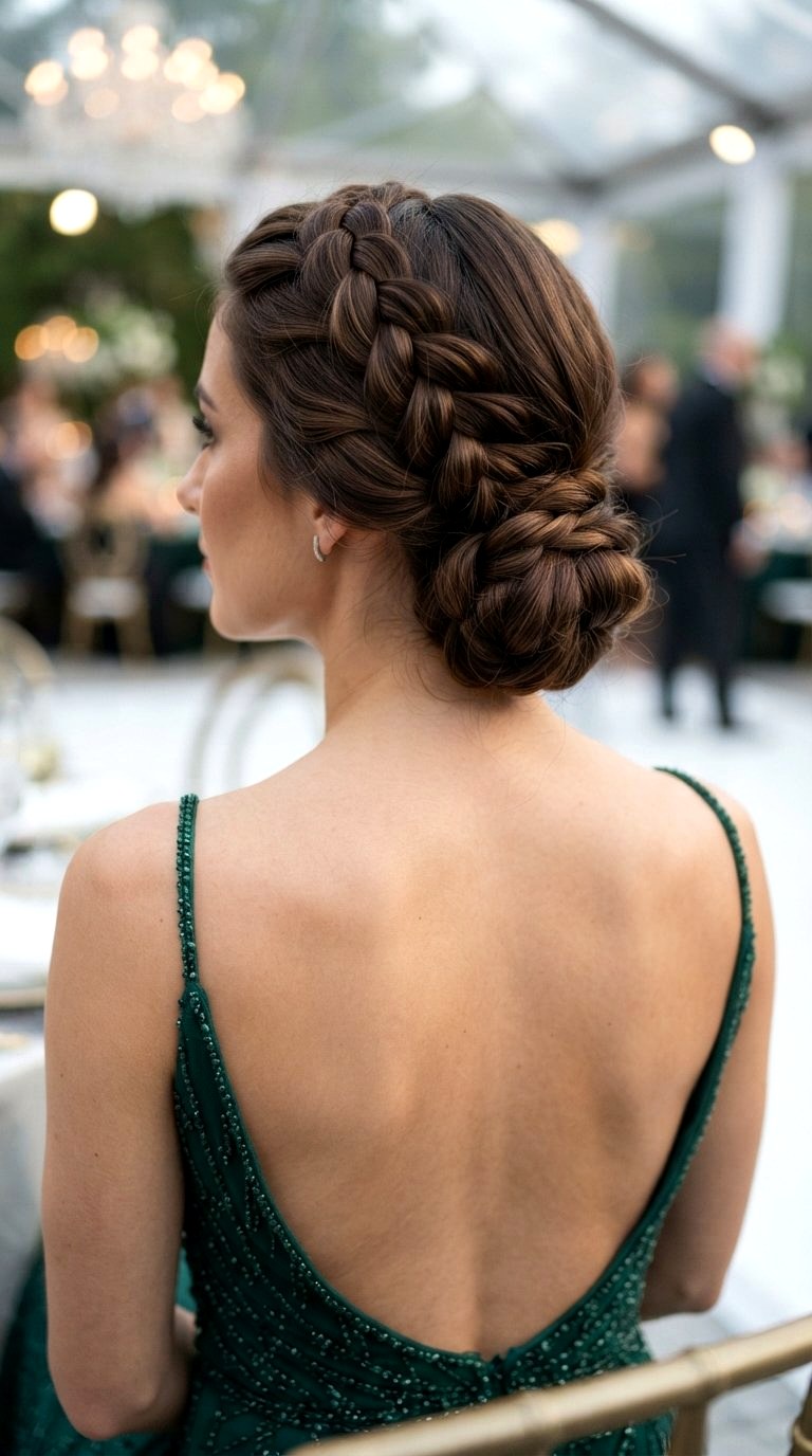 Infinity Braid Wrapped Low Bun - 20 prom bun hairstyles ideas