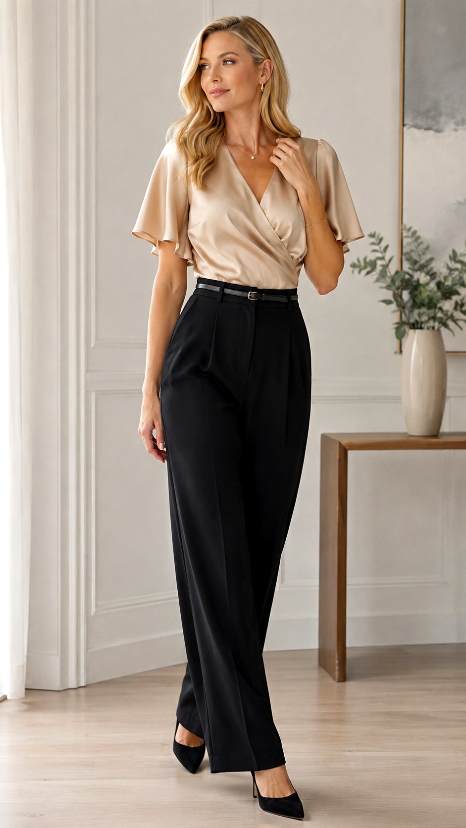 Italian Style Outfit Ideas With a Satin Wrap Blo - 25 italian style outfit ideas