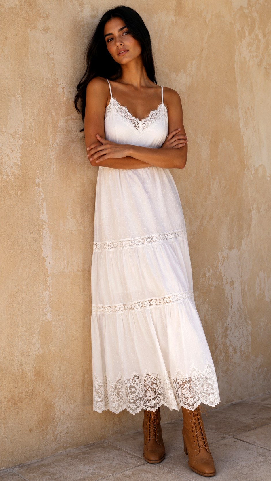 Lace Trim Cami White Summer Dress Boho - 24 white summer dress boho ideas