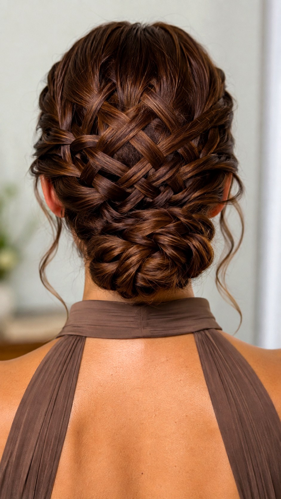 Lattice Braided Low Bun - 23 low bun prom hairstyles ideas