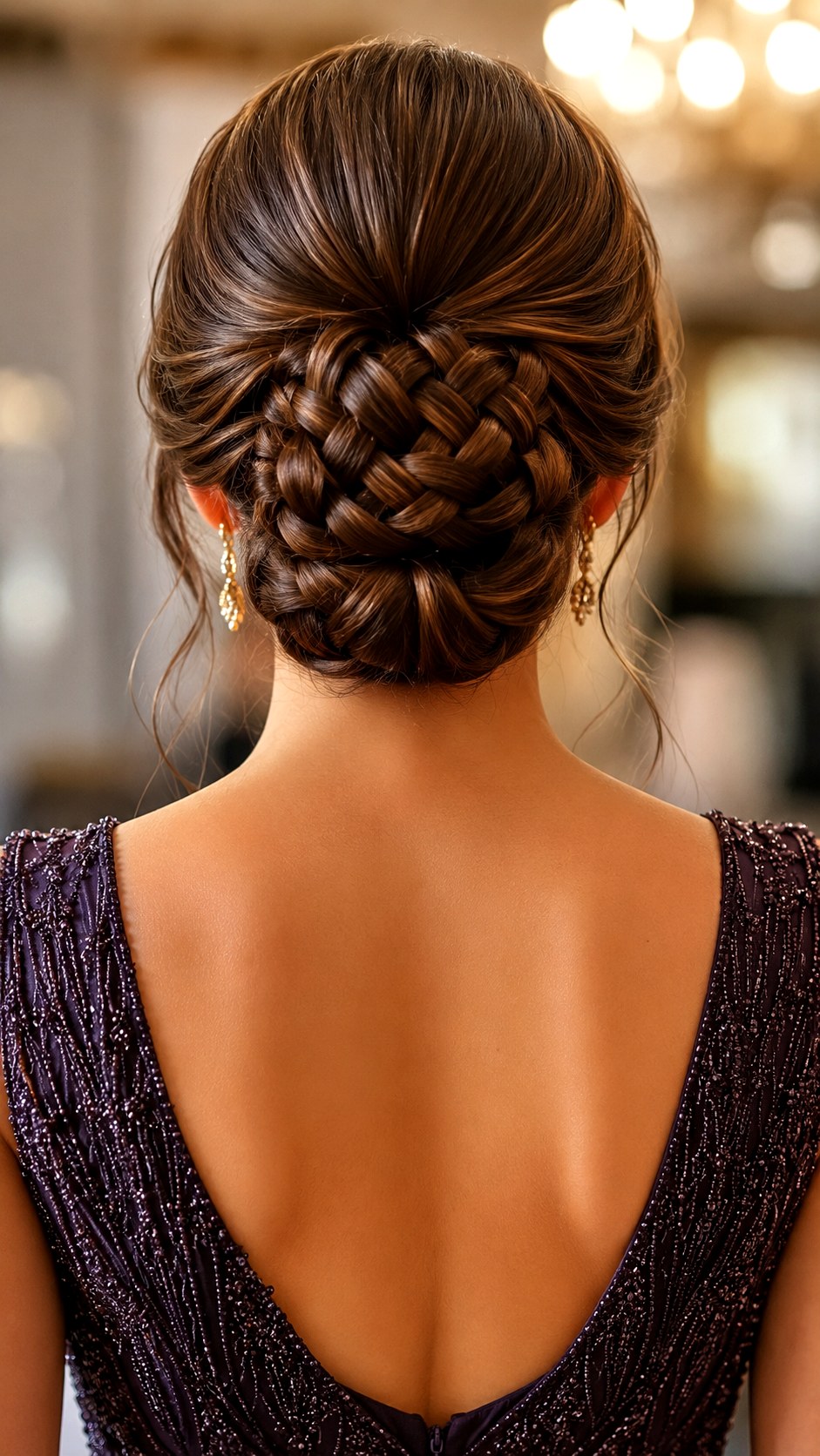 Lattice Woven Low Bun Design - 23 elegant bun hairstyles classy ideas