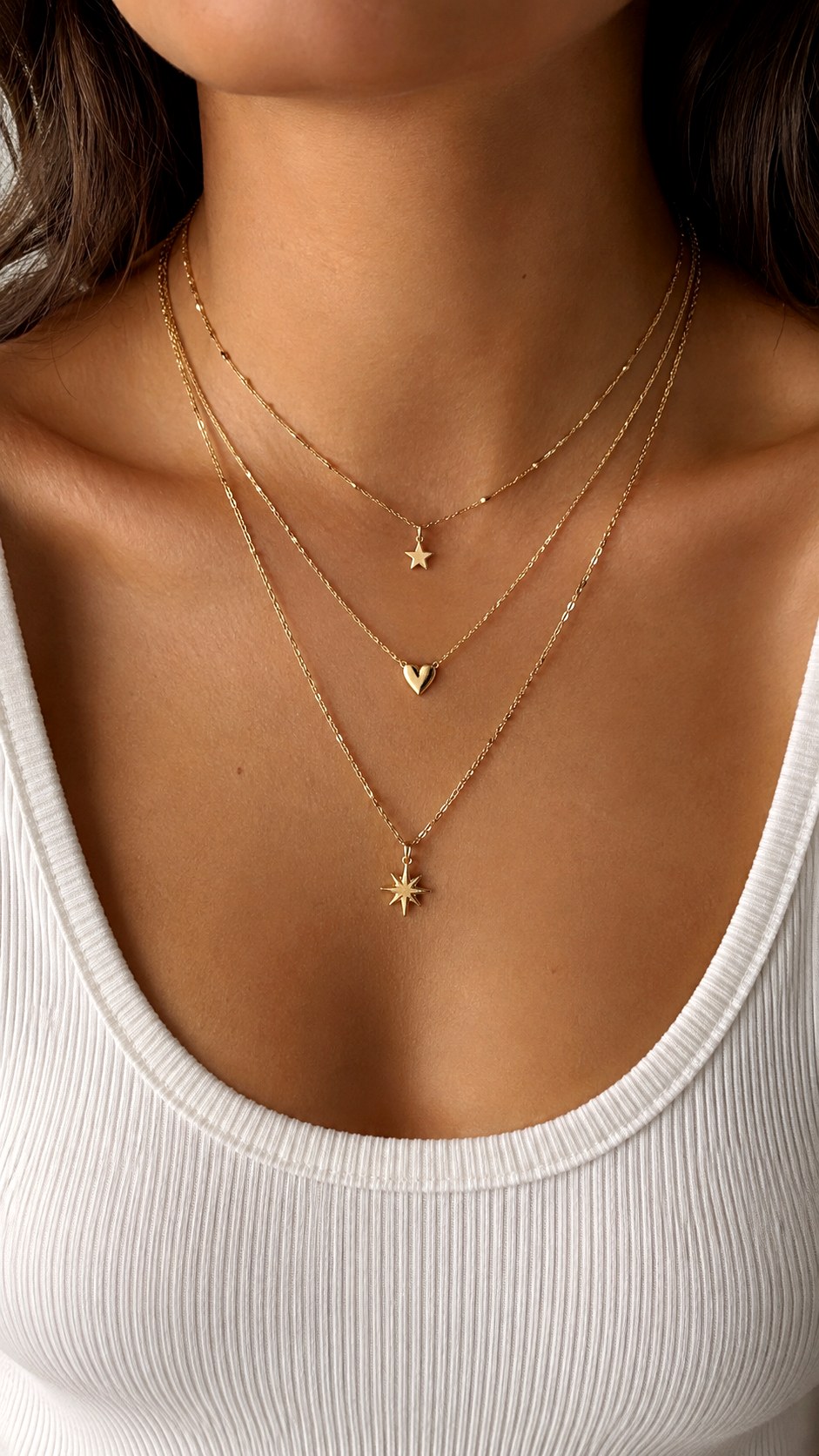 Layered Delicate Gold Chains - 23 gold jewelry ideas